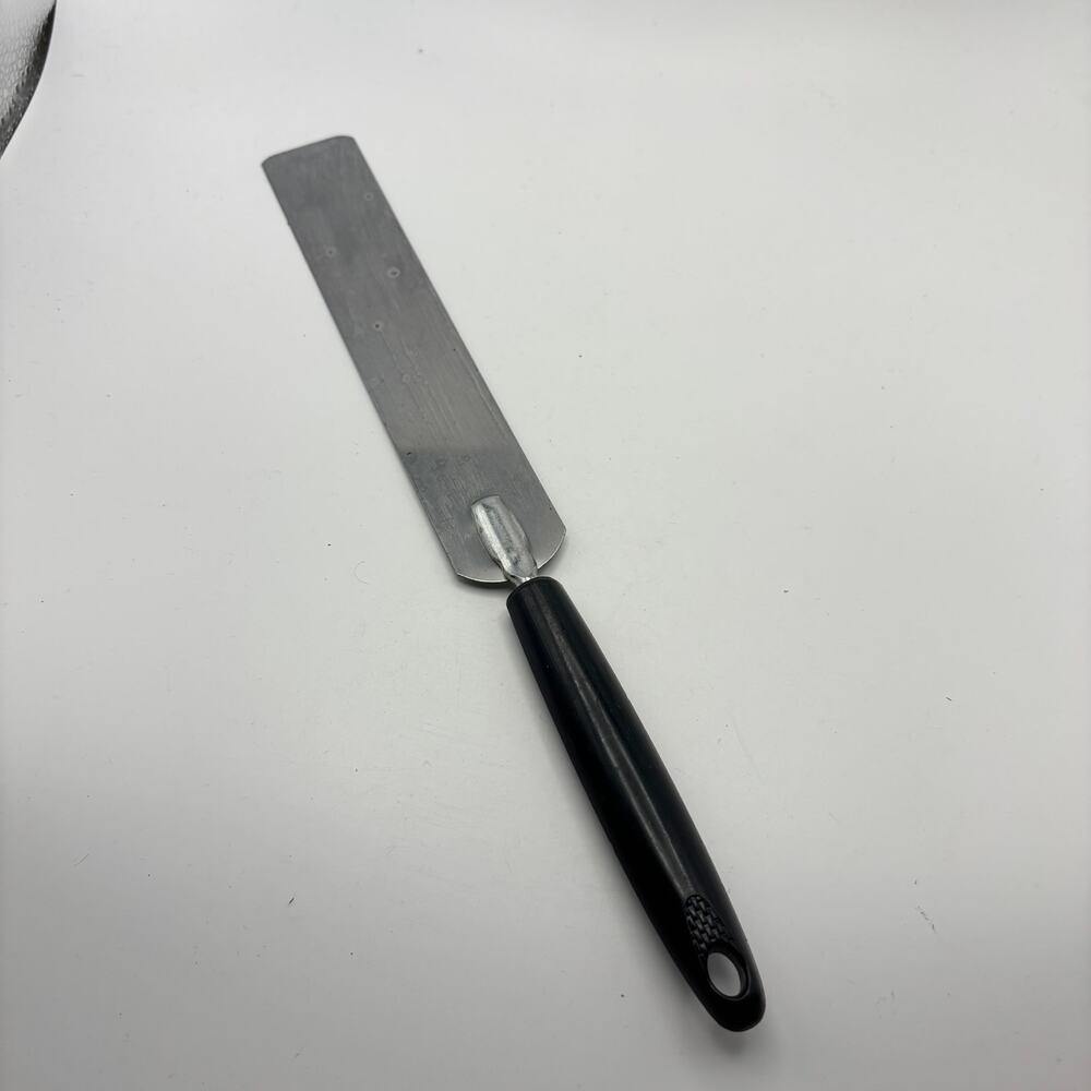 Vintage EKCO USA Stainless Steel Icing Spatula Black Handle Baking Tool